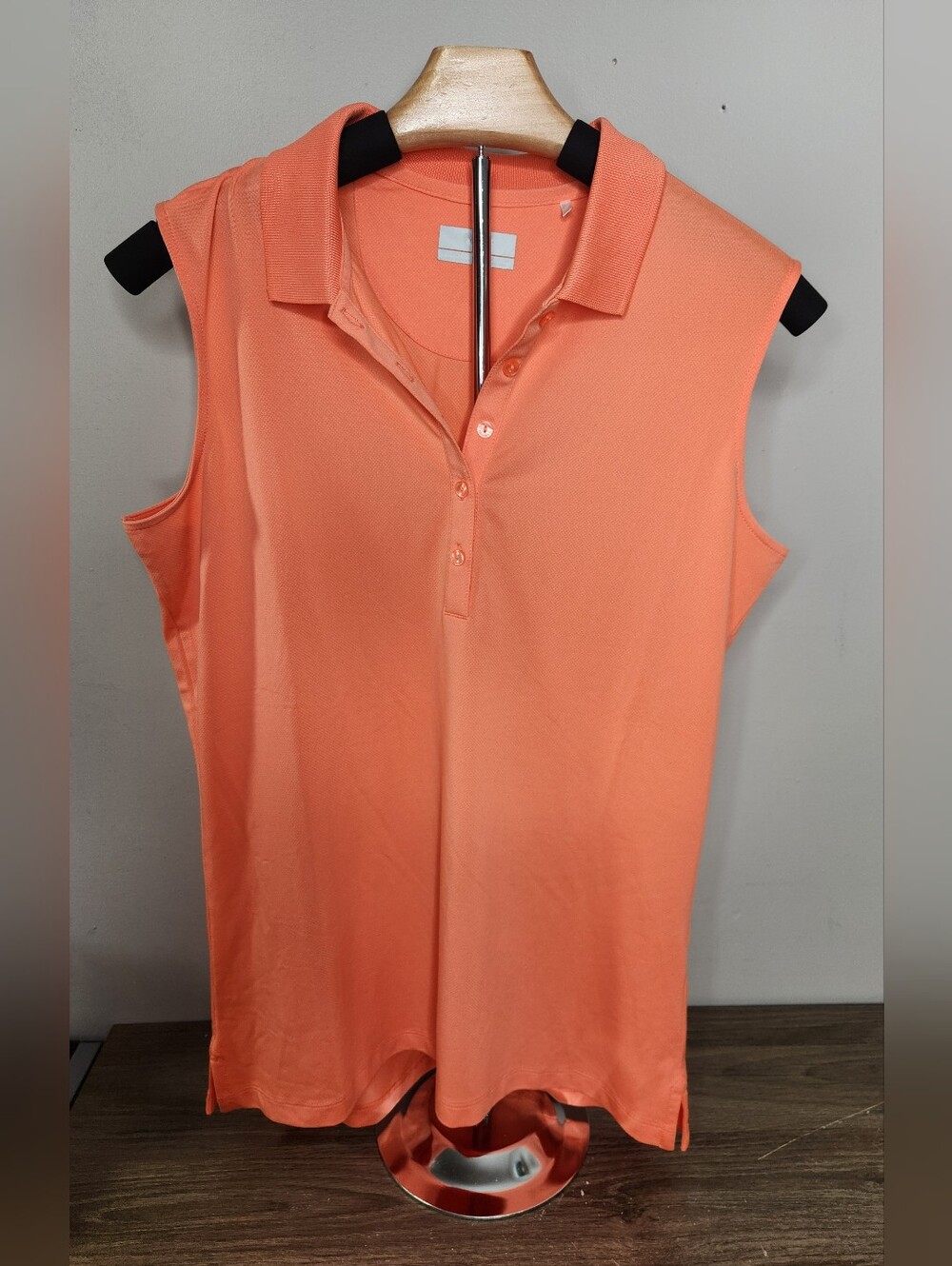 Callaway Peach Sleeveless Golf Polo Shirt